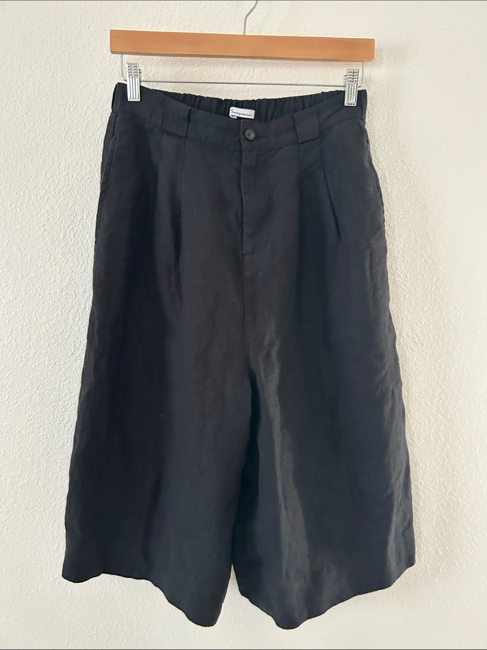 Organic Wide-Leg Linen Shorts/Culottes